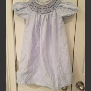 Baby velani mhand smocked blue dress 3T